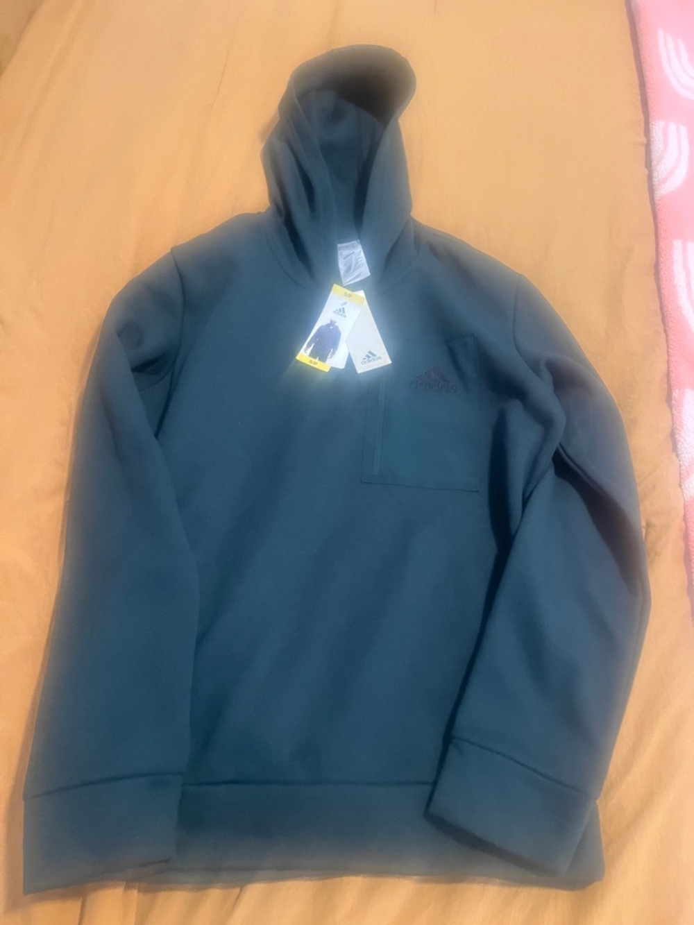 adidas Forest Green Hooded Pullover Sweatshirt